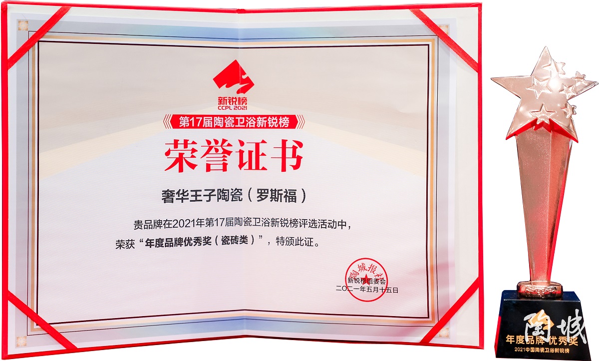 年度品牌优秀奖